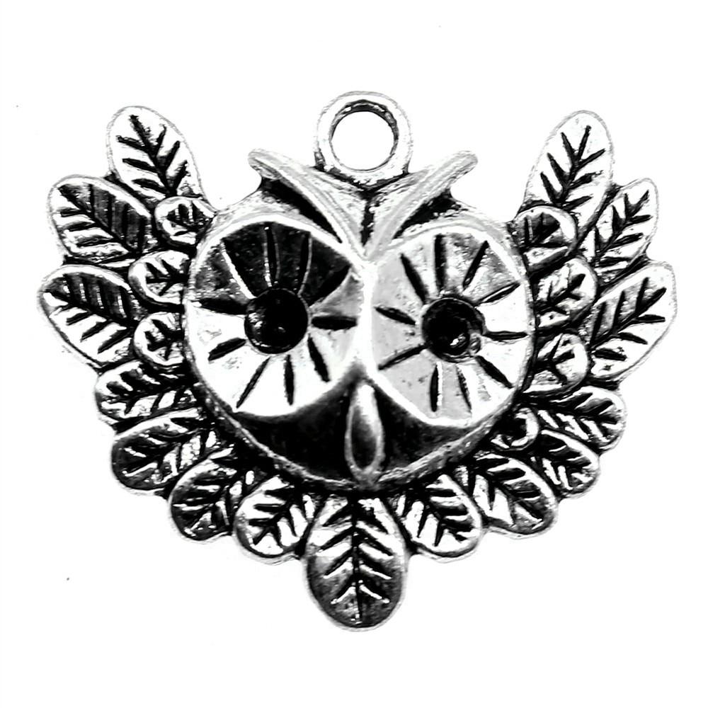 

3шт Сова Шармы Шармы Античное серебро Цвет Цинковый сплав 35X30mm