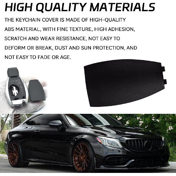 Car Key Rear Cover, Key Shell Back Cover Replacement Compatible with Mercedes B-Class C-Class E-Class W204, 3-Button Keys Shell Accessories