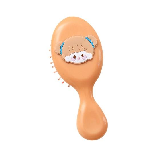 Girls Mini Hair Brush Soft Bristles Scalp Massage Cartoon Vegetable Animal Portable Hair Detangling Styling Comb Kids Hairdressing Tools Birthday Gift