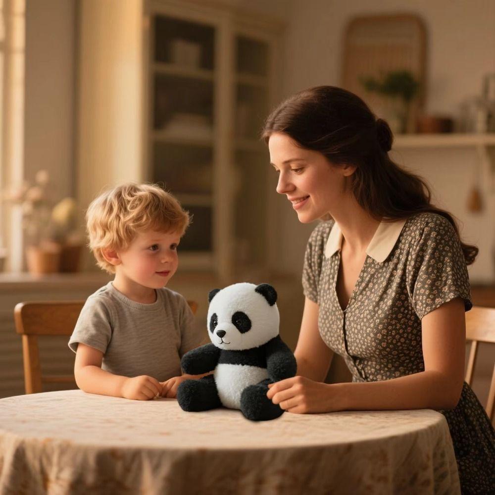 Udstoppede Dyr Plys Panda Legetøj Boligdekoration Simulation Udstoppet Panda Dukke Soveværelse Sofa 23cm Panda Pudebetræk Fødselsdagsgave