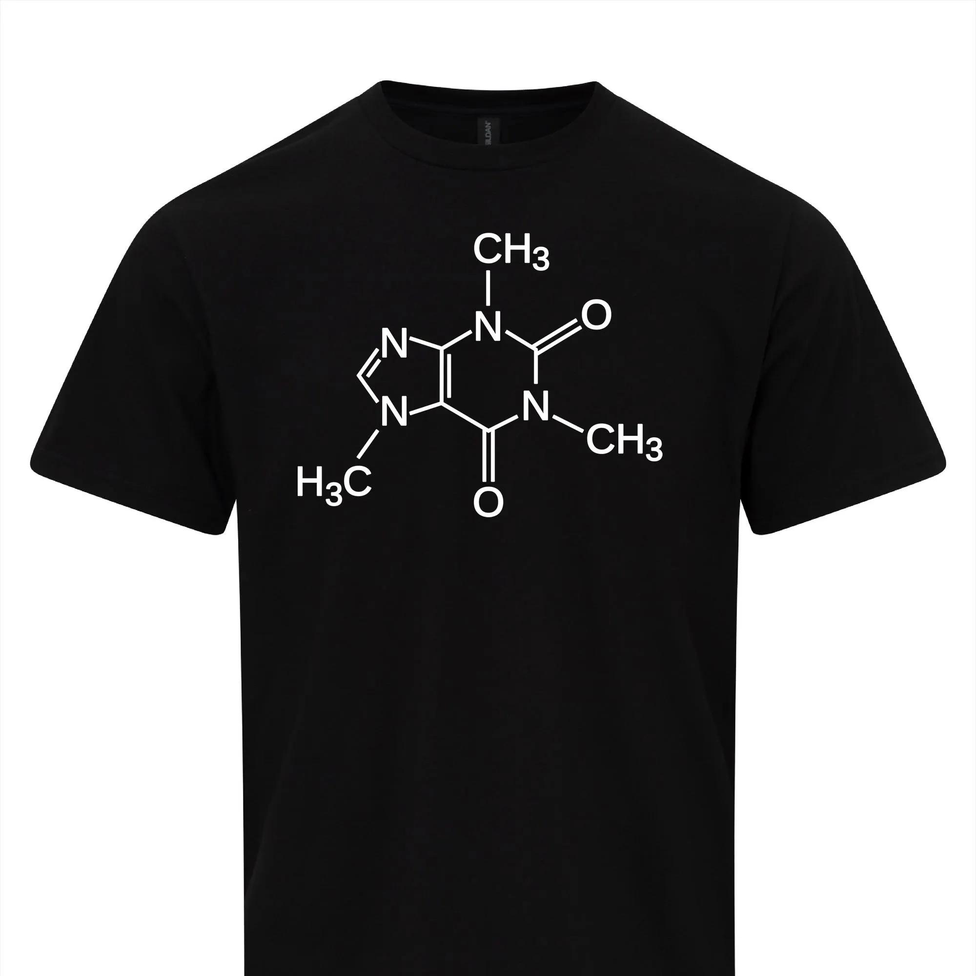 

Caffeine Coffee Molecule T-Shirt Skeletal Formula Shirt Graphic T Shirts Retro Streetwear Crew-neck Short-sleeved Men s T-shi... 5XL різнокольоровий