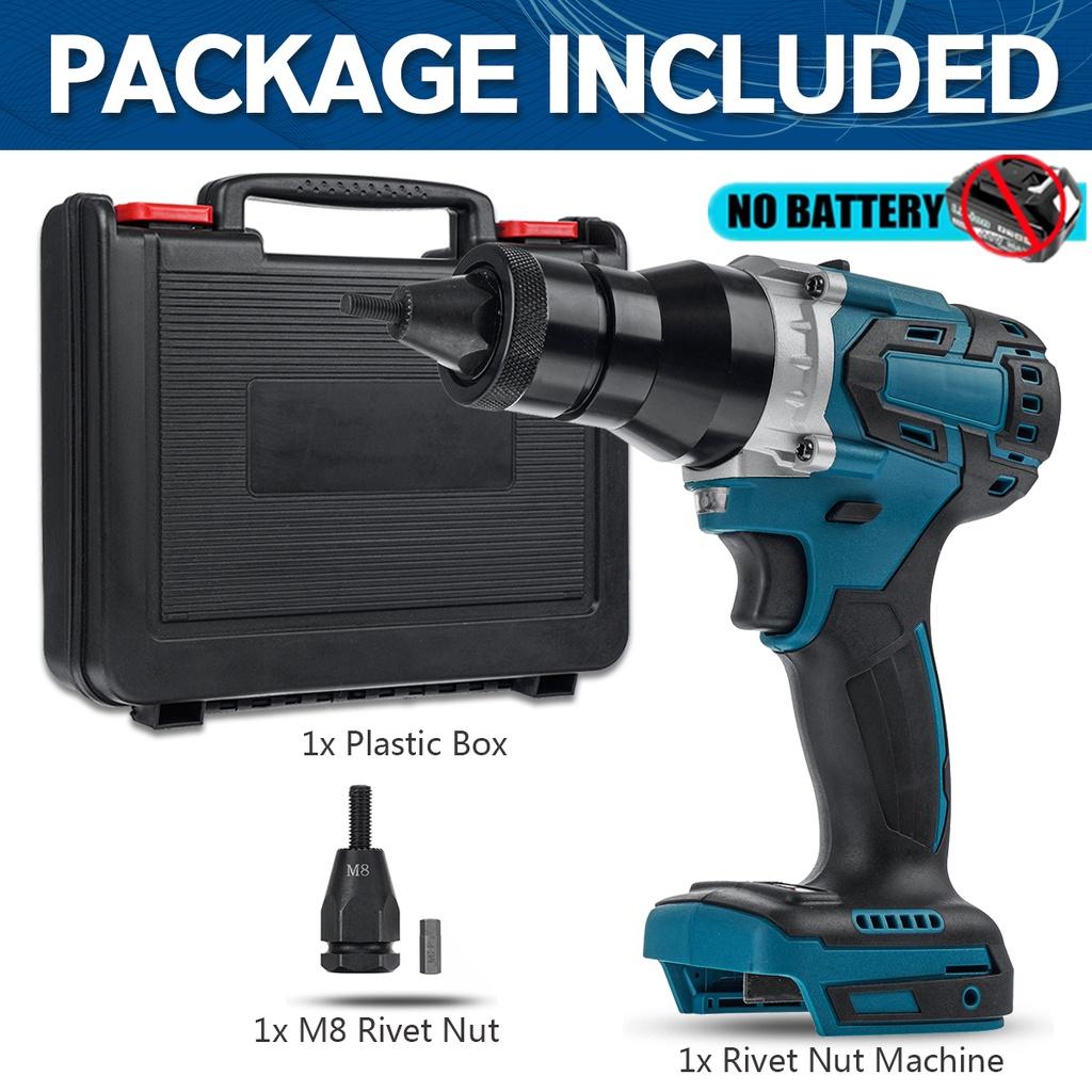 2 Gears M3-M12 Cordless Rivet Nut Guns 588VF Electric Rivet Gun Drill Insert Automatic Riveting Tool For 588VF Battery