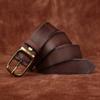 Belt Men's First Layer Cowhide Pin Buckle Retro Washed Distressed Trendy Casual Handmade Genuine Leather Men's Jeans Belt