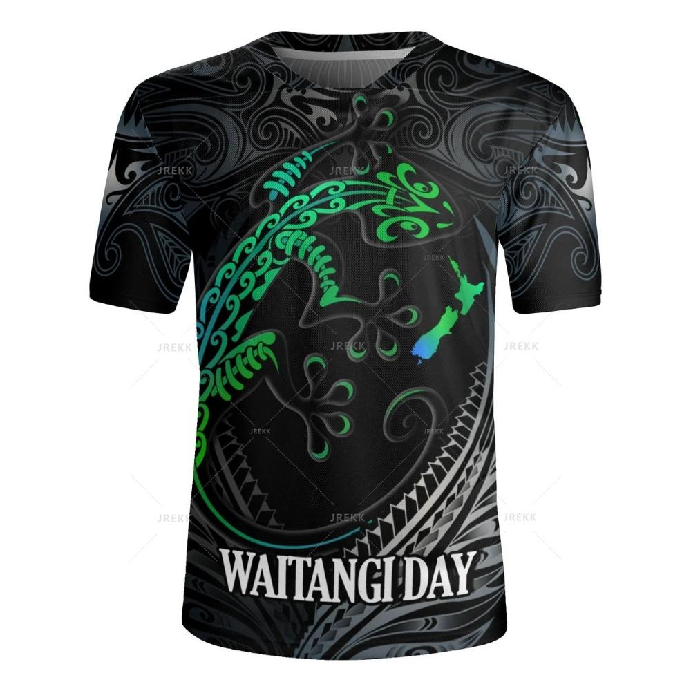 3D Printed New Zealand Rugby-Jersey Silver Fern Flag Styles V Neck T Shirt NZ Jersey V-Neck T-Shirts Men Cool Short Sleeves Tees