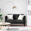 Two Seater Sofa Black 111 cm Fabric