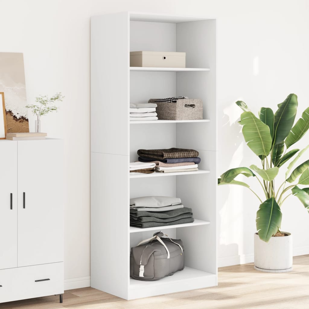 White Wardrobe 80 x 50 x 200 cm Engineered Wood