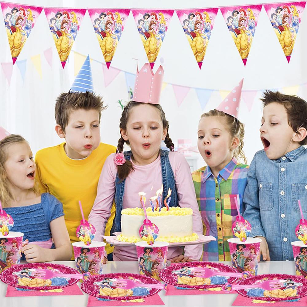 Disney Princesses Themed - Birthday Party Supplies Tableware For 10 Guests