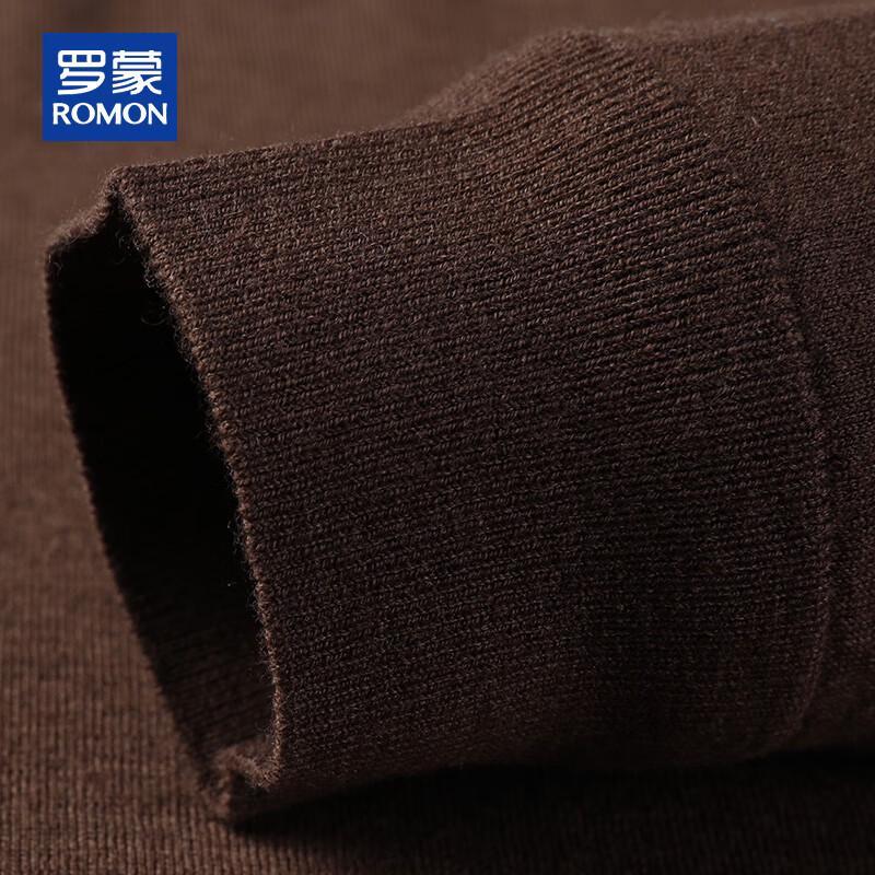ROMON Men's Easy Care 100% Merino Wool Mock Neck Sweater