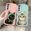 Cartoon Cat Case for Samsung Galaxy A52 A21s A14 A12 A13 A11 A15 A16 Soft Phone Cover A03 A22 A23 A33 A53 A06 A04 A05