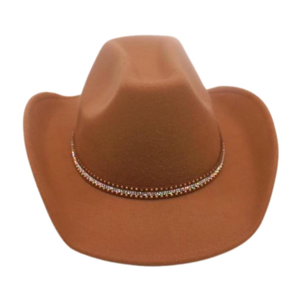 Premium Middle Diamond Accessory Hat Cowboy Hat British Style Jazz Hat Men And Women