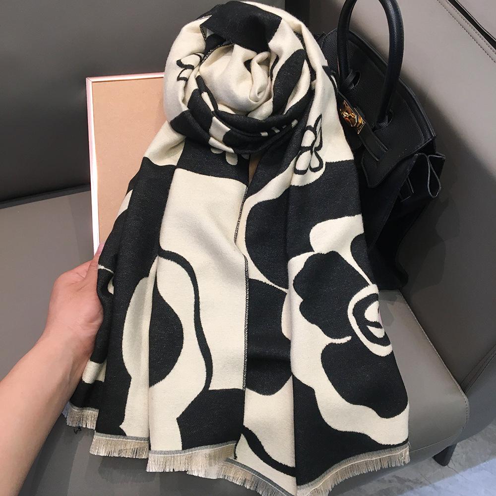 

Женский двусторонний платок-шаль - Летняя накидка для кондиционированного воздуха в зимний снуд 190*65cm