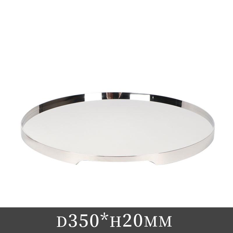 Nowoczesna Minimalistyczna Lustrzana Taca ze Stali Nierdzewnej do Dekoracji Domu