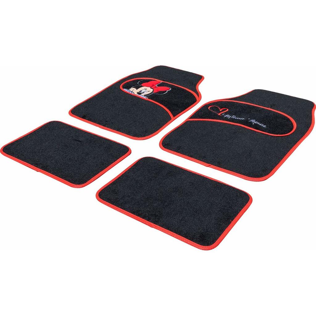 Minnie Mouse Car Mat Set CZ10339 Black/Red