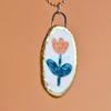 Hand-Painted Printed Necklace, Dripping Oil Flower Gold Pattern Pendant, Artistic Style, Niche Women'S Tide Neck Chain.