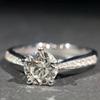 New Trendy Wedding Rings For Women Luxury Cubic Zirconia Crystal  Temperament Elegant Engagement Band Jewelry Bulk