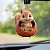 Adorable Acrylic Squirrel Car Pendant Cute Keychain Backpack Decoration Gift