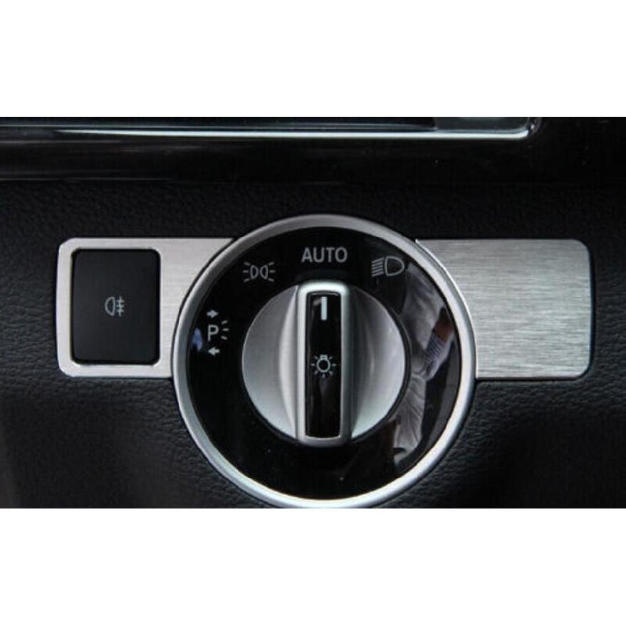 For Mercedes-Benz G-Class 2002-2018 Silver Alloy Headlight Button Control Cover