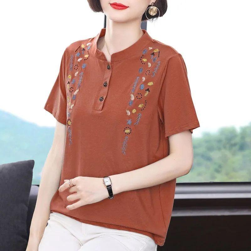 Pure Cotton Short-sleeved T-shirt Women's Loose Top Summer New Fashion Style Beautiful Bottoming Shirt