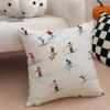 Anime Ski Resort Prop Pillow Case Anti-Dustmite Pillowcase Invisible Zipper Silky Short Plush Sofa Cushion Cover
