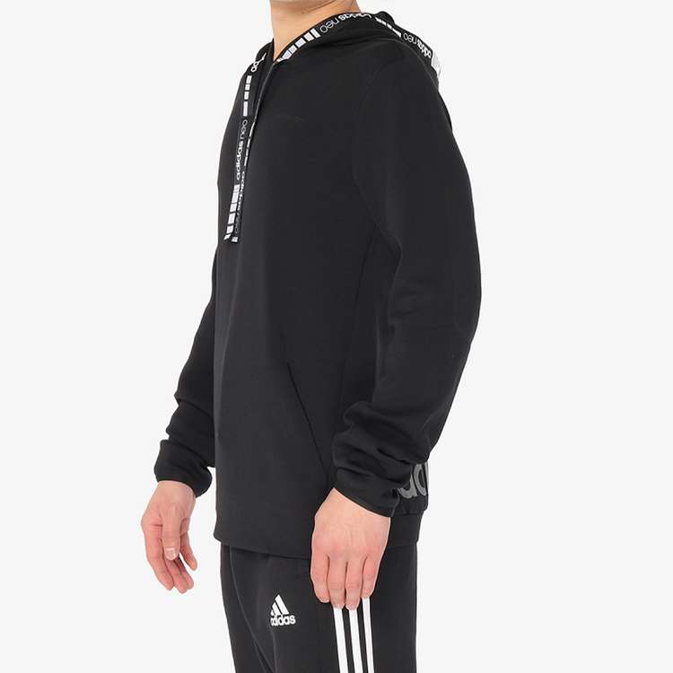 Adidas Comfortable Casual Sports Hoodie Men Hoodie Black DW8142