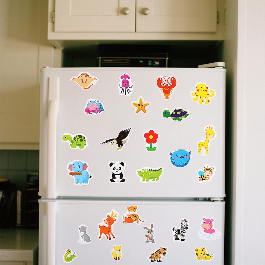 36PC Toddler Wooden Fridge Magnets 1-3 Children Animal Fridge Magnets Full Back Magnets Cute Toys Baby Puzzle Gifts