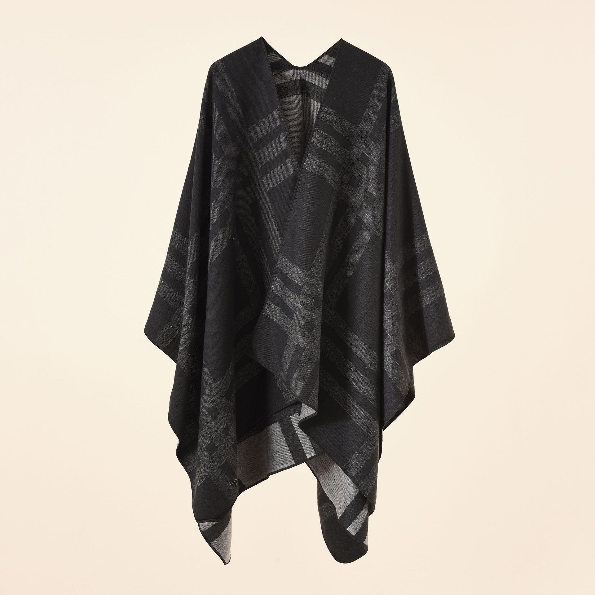 

Теплая шаль из искусственного кашемира в полоску с цветочным принтом в тон для путешествий и игр