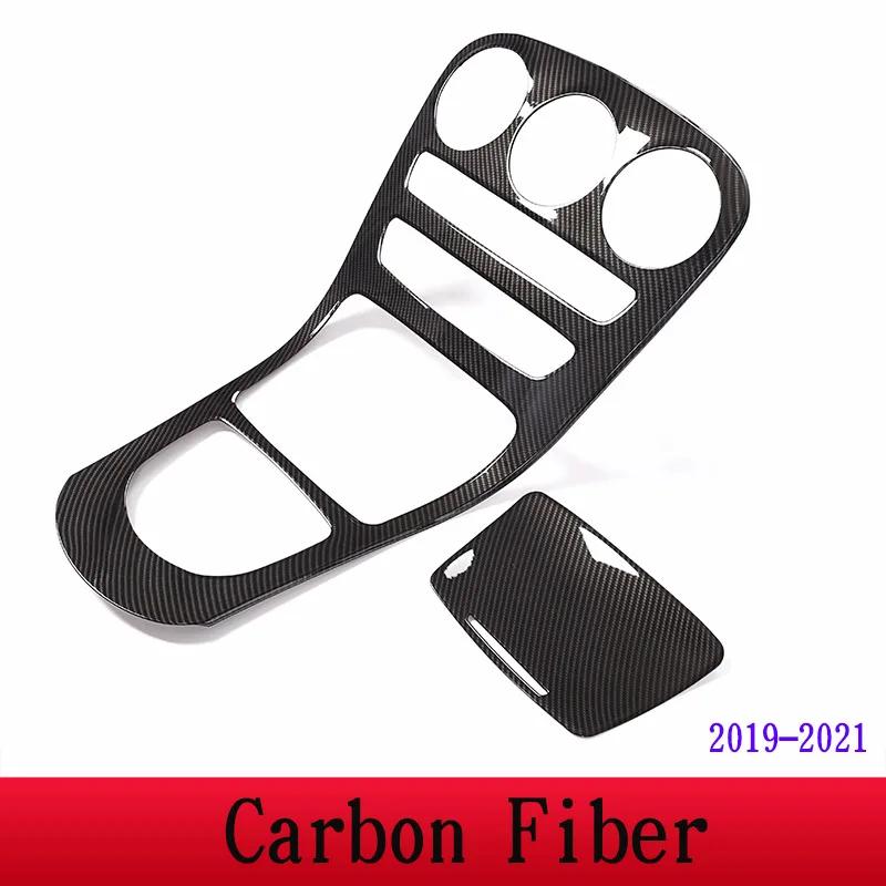 For Mercedes Benz C Class W205 GLC X253 2015-2025 ABS Carbon Fiber Car Center Console Frame Cover Trim Stickers Car Accessories