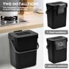 Space-Saving Quiet-Close Trash Can - 3L, Eco-Friendly Sealed Bin For Kitchen & Office, No Electricity Needed
