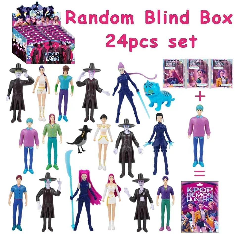 %%Devil Hunter 24 pcsNew Anime KPopDoll Vinyl Toy Rumi Mira Zoi Character Vinyl Mask with Box Handmade Birthday Gift FanClubGift