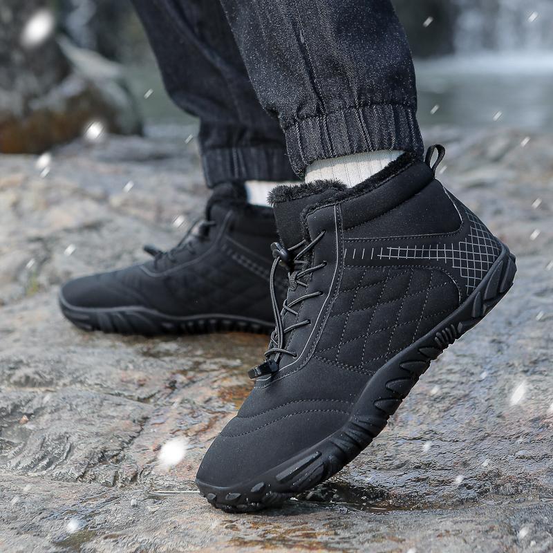 Warm Snow Boots Women Winter Hiking Boots High-top Outdoor Sports Shoes Men Non-slip Plush Sneakers