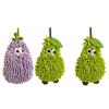 Cartoon Hand Towel for Bathroom Thicken Eggplant Pear Shaped Towel Super Absorbent Quick