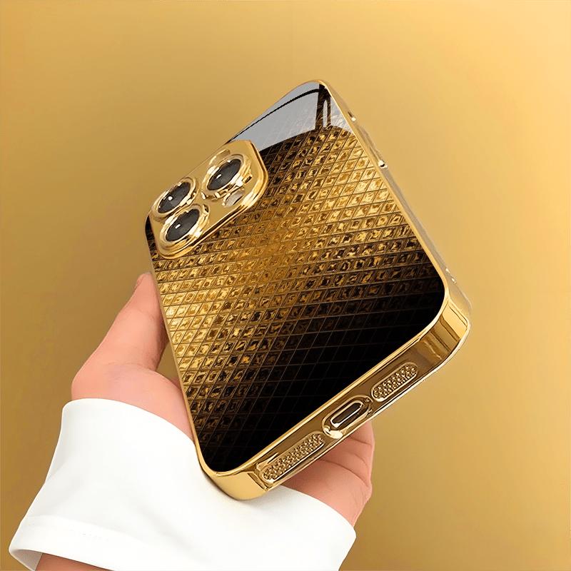Simplicity Luxurious High-end Phone Case Electroplated Glass PhoneCase for iPhone 17 16 15 14 13 12 11pm Pro Plus Dropresistant