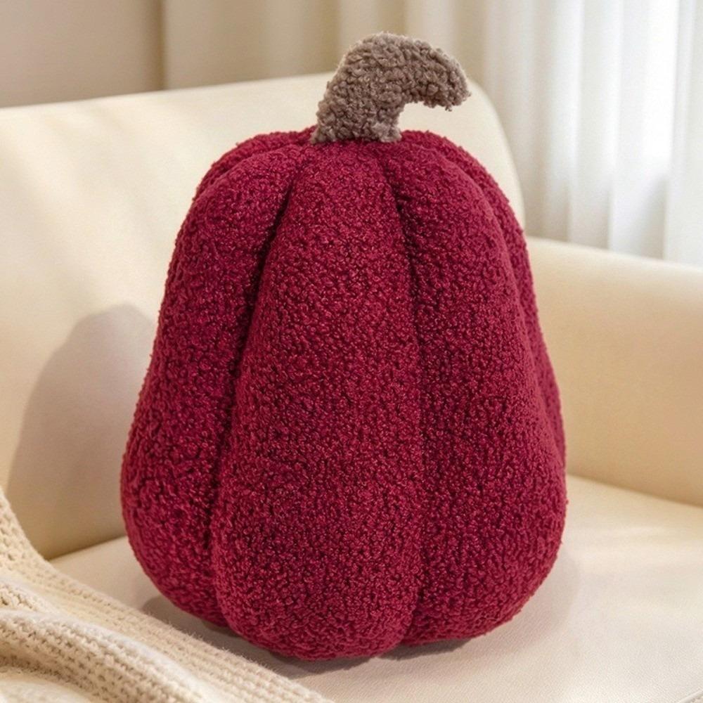 30cm Pumpkin Plush Pillow Red Stuffed Plushie Cute Plant Stuffed Doll  Party Prop