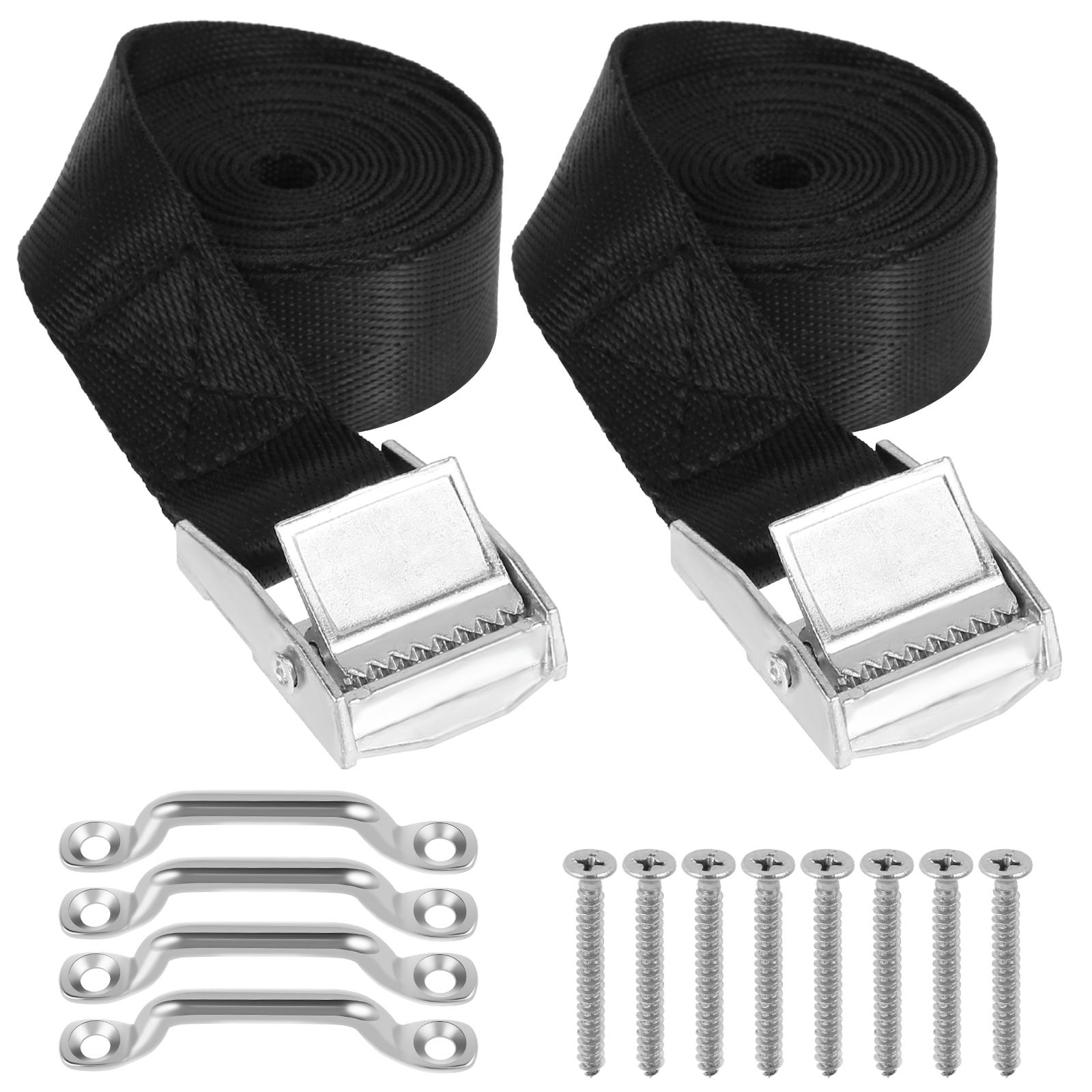 

2Pcs Battery Tie Down Strap Kit Portable Battery Box Hold Down Strap Kit Wear Resistant RV Battery Hold Down Straps 2m