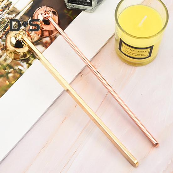 Klokkelysslukker med langt håndtak i polert rustfritt stål Telys stearinlys Veke Flamme Snuffer Sette ut stearinstopper Stearintilbehør