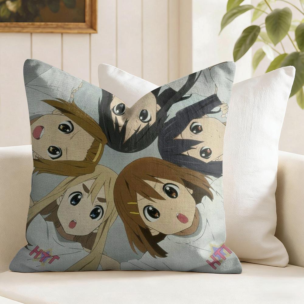 Anime KKON Cartoon Cushion Cover Natural Linen Double Sided Print Throw Pillow Case for Sofa Couch Home Decor