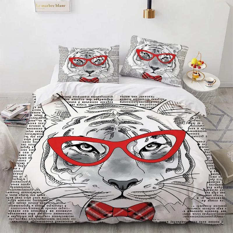 Animal Tiger Bed Covr Set Bedding  Winter Duvet Cover Sets Kids,twin Full Queen King Bedroom Set  Home Textile Housse De Couette
