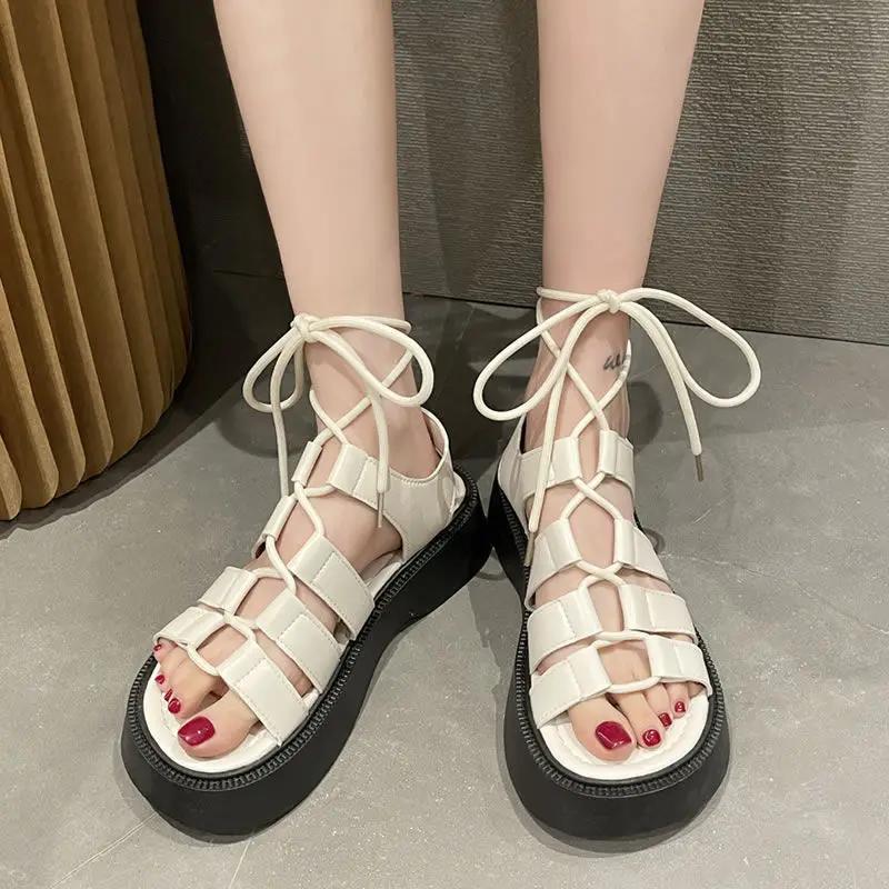 Fashion Summer 2024 Sandals For Woman Roman Style Beach Platform Footwear Shoe Vip Women's Shoes With Comfortable Offer Designer H F