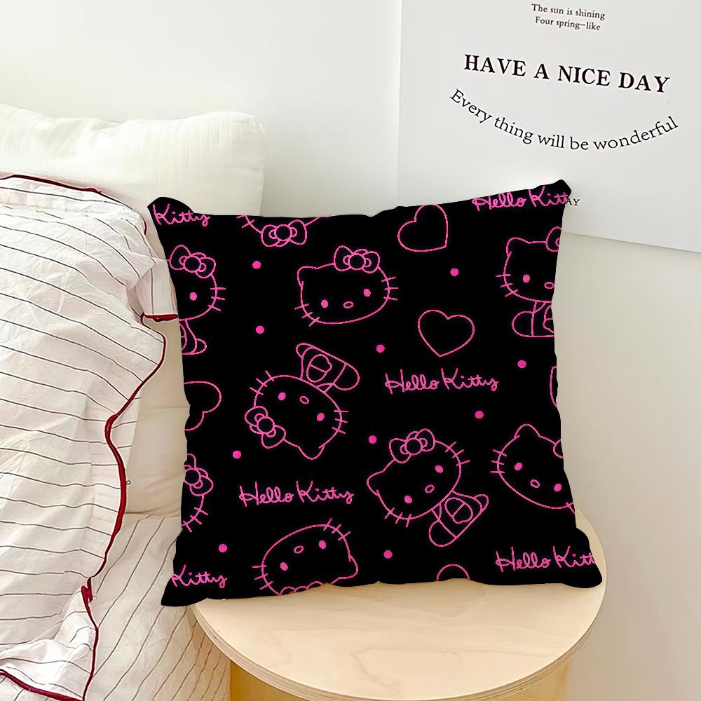 Hello Kitty Character Pillow Case Double Sided Print Ultra Soft Fabric Plush Cushion Dust Resistant Decor Gift Idea
