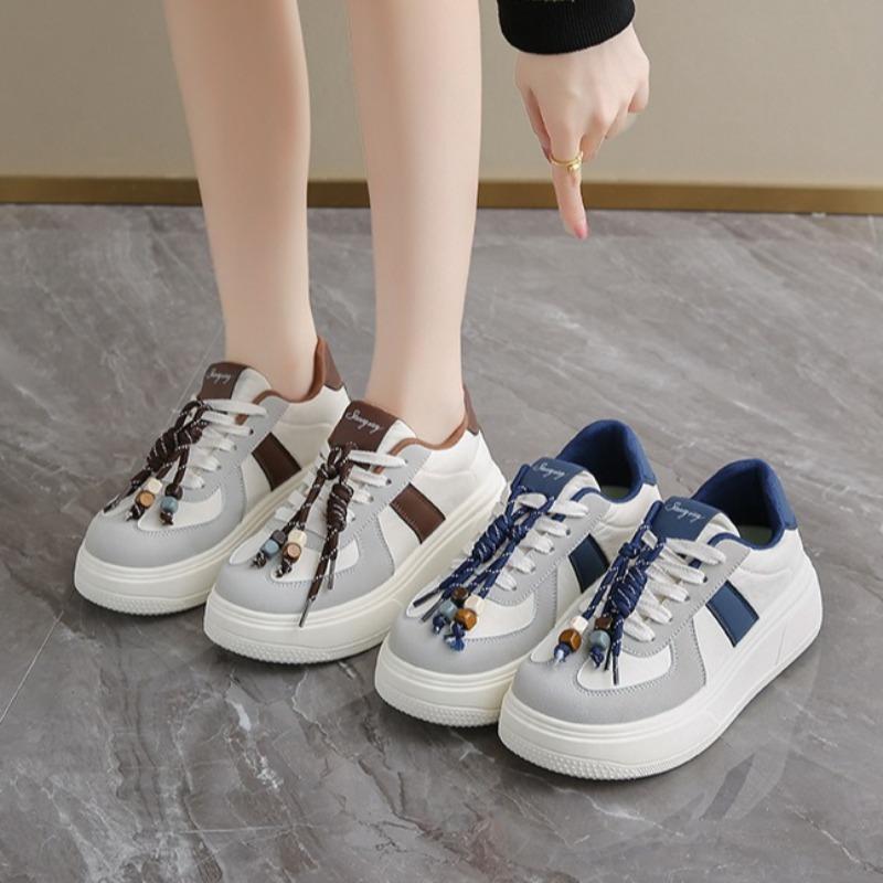 Fashion Autumn Brand Shoes for Women 2025 Fashion Chunky Comfortable Leather Casual Shoes Student Small White Shoes Board Shoe Sneakers