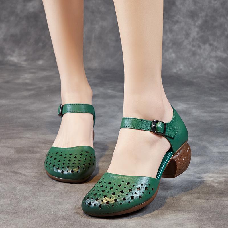 Damesko Sommer Hulesko Sandaler Hode Kuskinn Sandaler