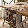 Halloween Jacquard Table Runner Festive Party Decor Atmosphere Dining Table Cover