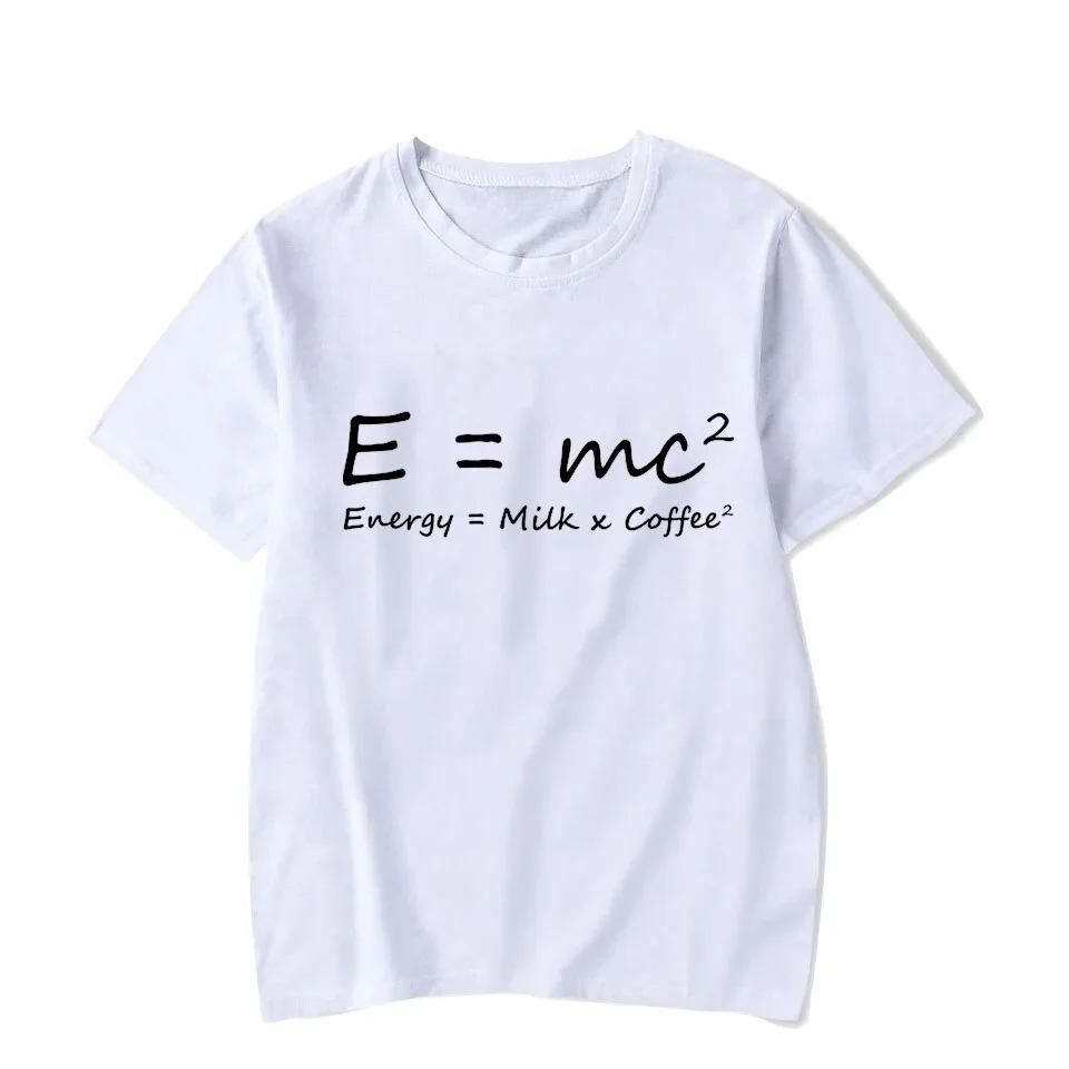 

Забавные футболки с математическими принтами, мужские спортивные топы, кофе, физика, энергия, молоко, кофейные уравнения, мужская футболка оверсайз, уличная одежда 4XL