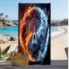 France Football Print Beach Towel Quick Dry Super Absorbent Soft Bath Towel for Swimming Beach Travel Fan Souvenir Gift