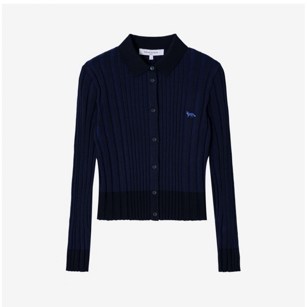 MaiSon KitSun  Baby Fox Patch Rib Women S Cardigan Ow00504kt1121 P476