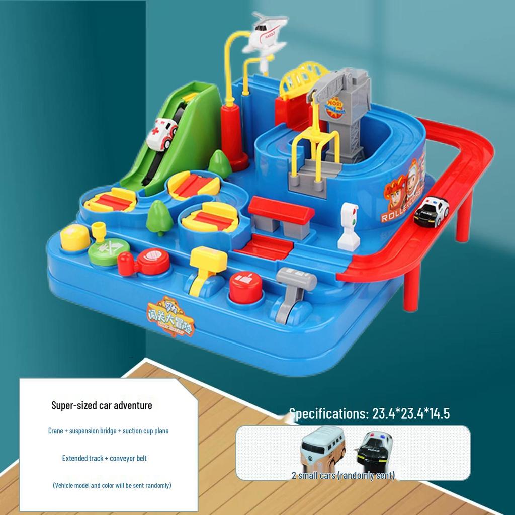 Kids' Adventure Track Toy Car Set - Educational Train Gift