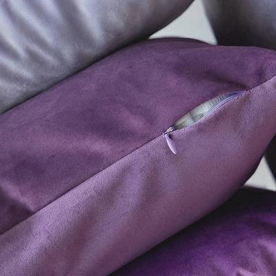 Customized Size Dutch Velvet 30x50cm 40/45/50/55/60cm Solid Color Pillow Case Bed Sofa Cushion Cover Car Home Decoration Lilac