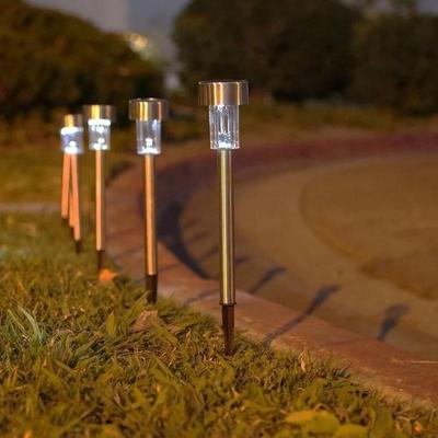 1Pcs New High Quality White LED Lawn Light Lamp Solar Outdoor For Courtyard Walkway Garden Landscape Lights Lighting