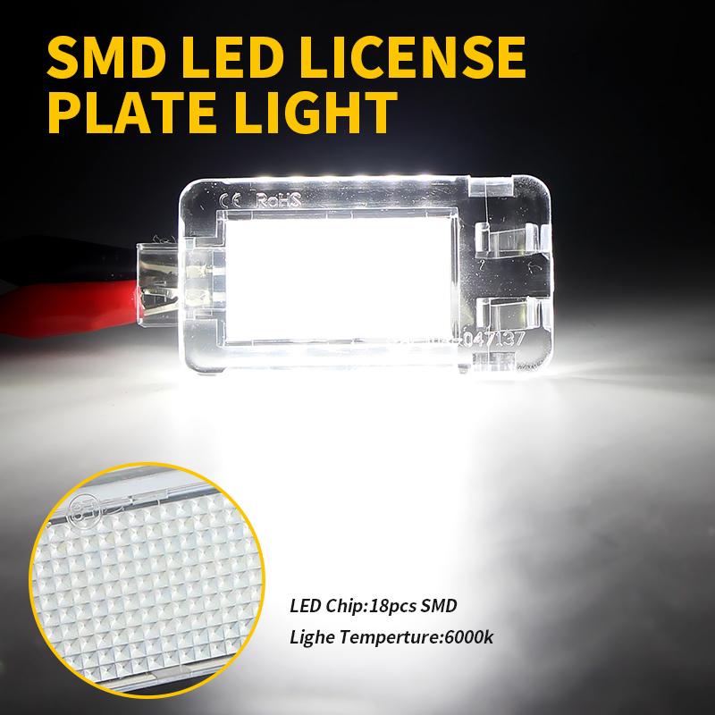 2Pcs 6000k LED Luggage Compartment Light Trunk Footwell Lamps For Volvo S80 2000-2013 C70 2000-2013 XC90 2004-up OEM#: 30754448
