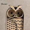 Handcrafted Wood Owl Figurines Multi Layer Wooden Figurine, 3D Layered Crafts, Creative Detailed Desk Ornaments Carving Animal for Home Bedroom Living